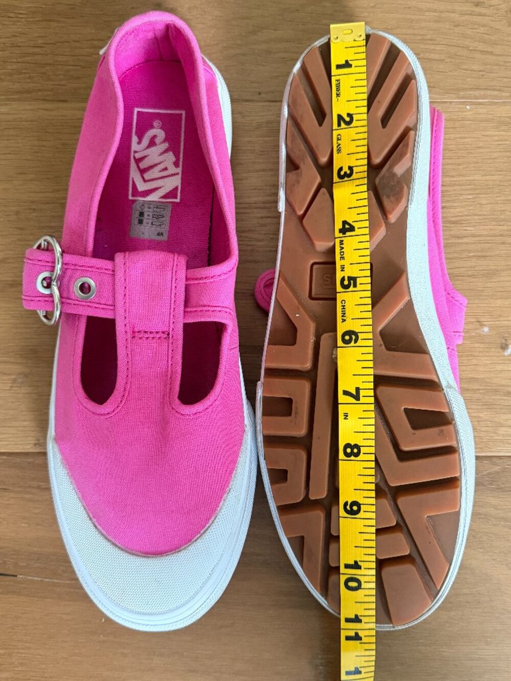 Vans Style 93 Mary Jane Hot Pink Canvas T-Strap Buckle Sneaker Women's 11 (est!) - Picture 10 of 10